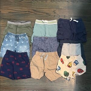 Bundle 9 pairs of shorts boys size 3T